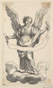 Angel with Banderole (Claude Mellan)