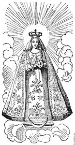 Crowned Madonna Statue