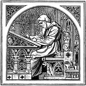 Monk Writing