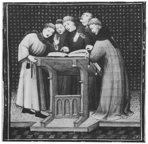Monks at the Lectern